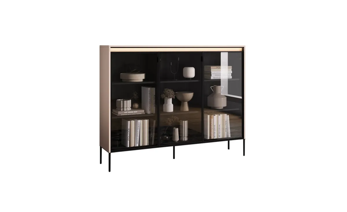 Trend vitrina 3 vrata 150x34x118 cm
