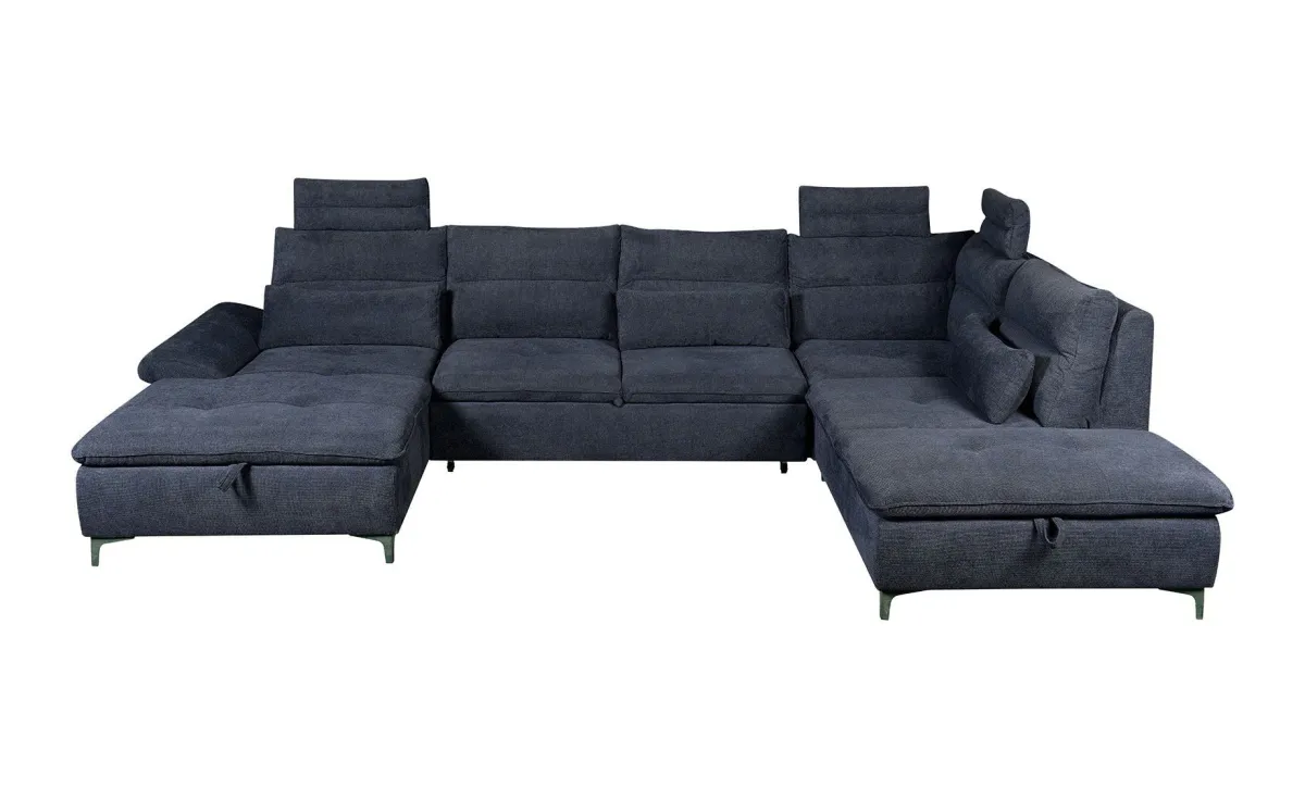 Treviso ugaona garnitura sa ležajem i prostorom za odlaganje desna 350x235x77 cm