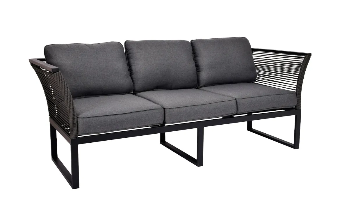 Trinity trosed sa jastucima 191x73x73cm tamno sivi