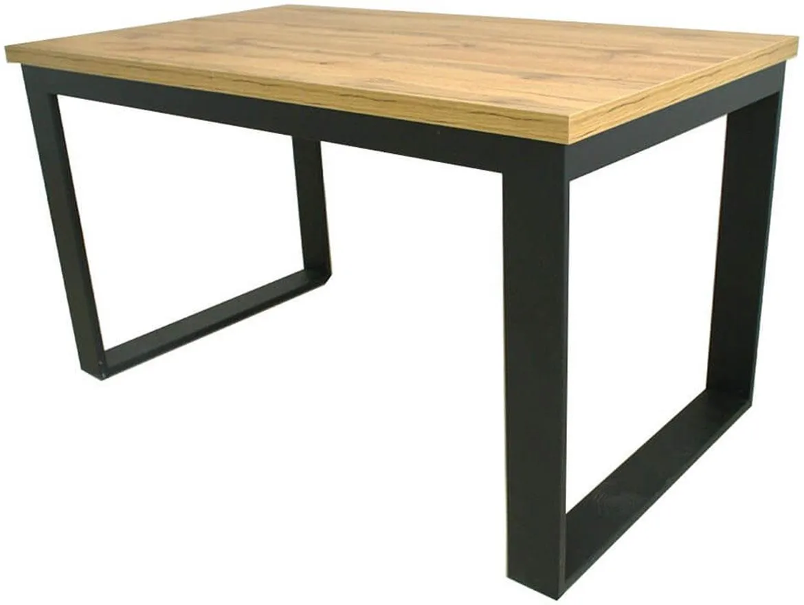 Trpezarijski sto Koliber  160x80 cm hrast/crni metal