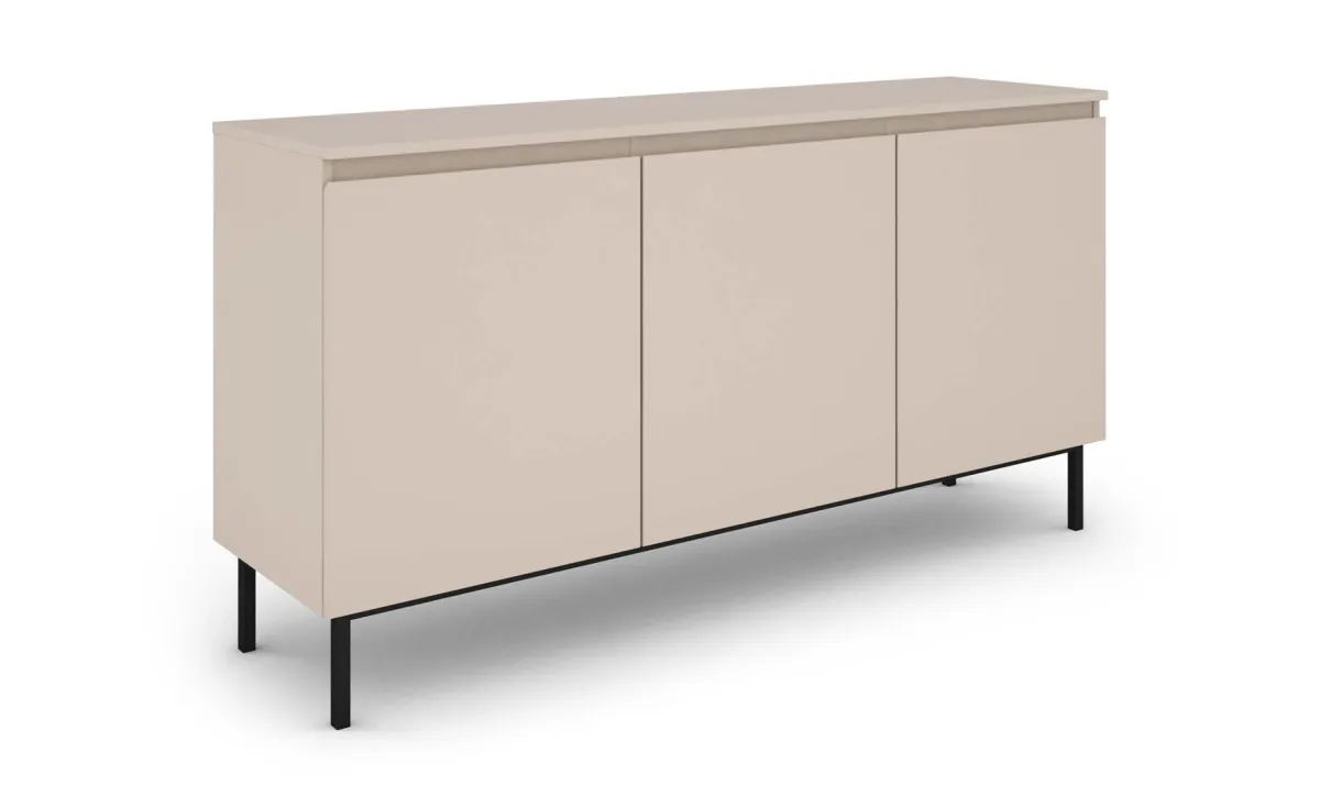 Tulle komoda 3 vrata 150x40x78 cm kašmir bež