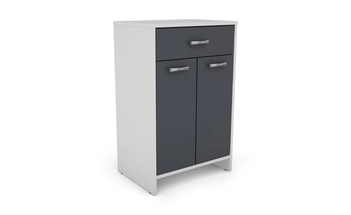 Tulon ormarić 2 vrata + 1 fioka 50,50x36x79cm belo/sivi