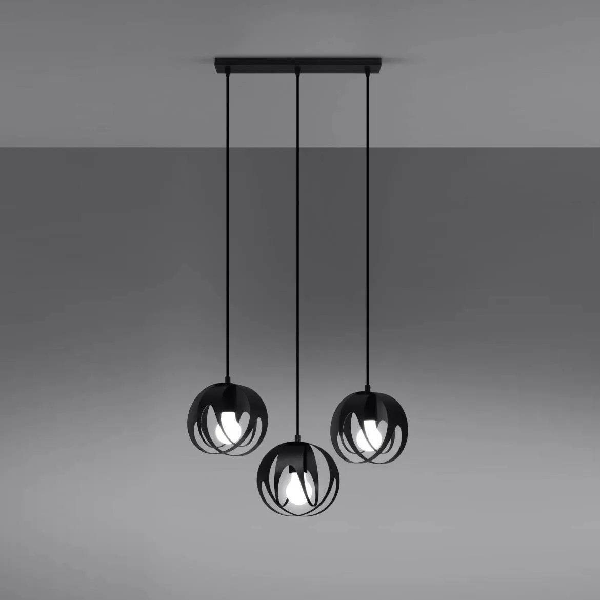 Tulos 3 viseca lampa crna