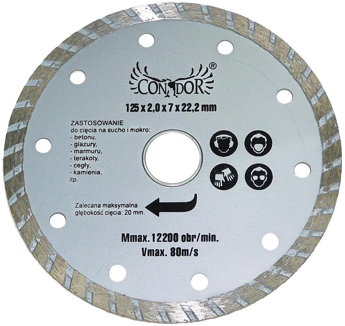 TURBO dijamantska oštrica za suho secenje 125 mm