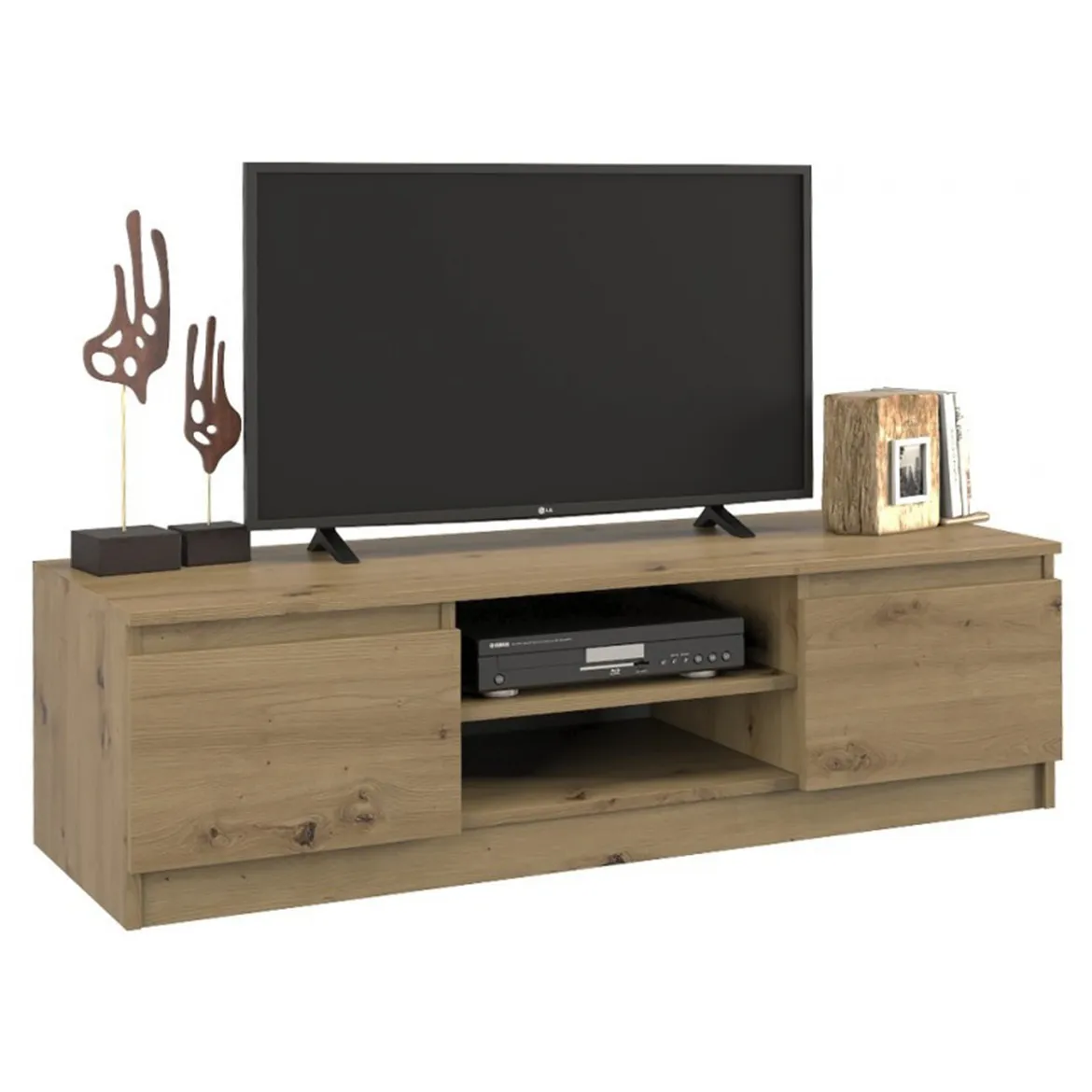 TV komoda 2 vrata + 1 polica 120x40x36 hrast