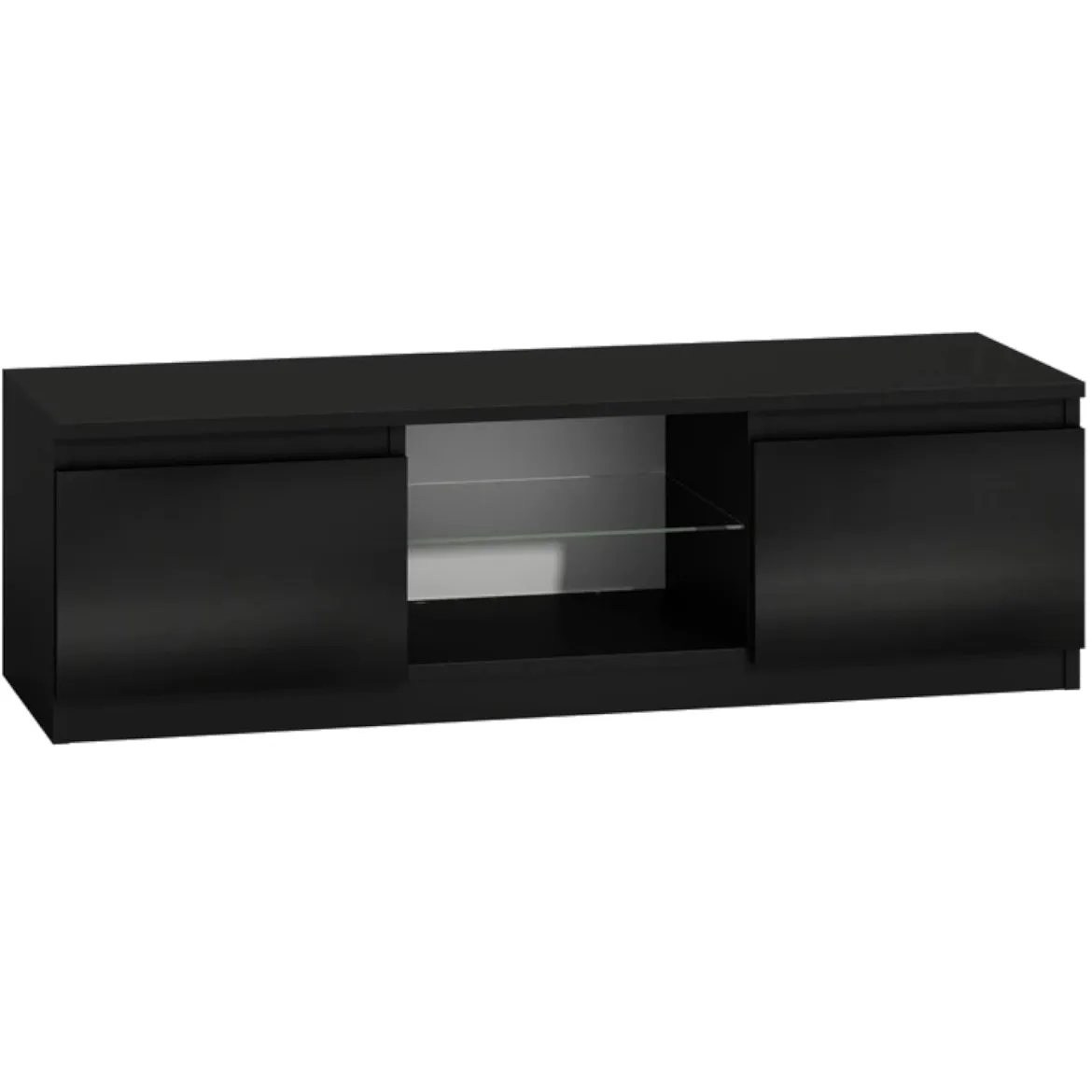 TV komoda 2 vrata + 1 polica 140x40x36 crna