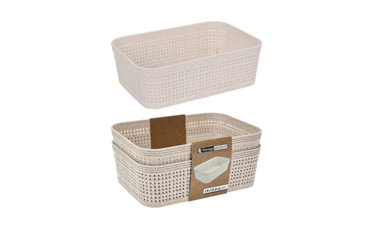 Ukrasna korpa Sand set 2kom 19x13x6cm bež