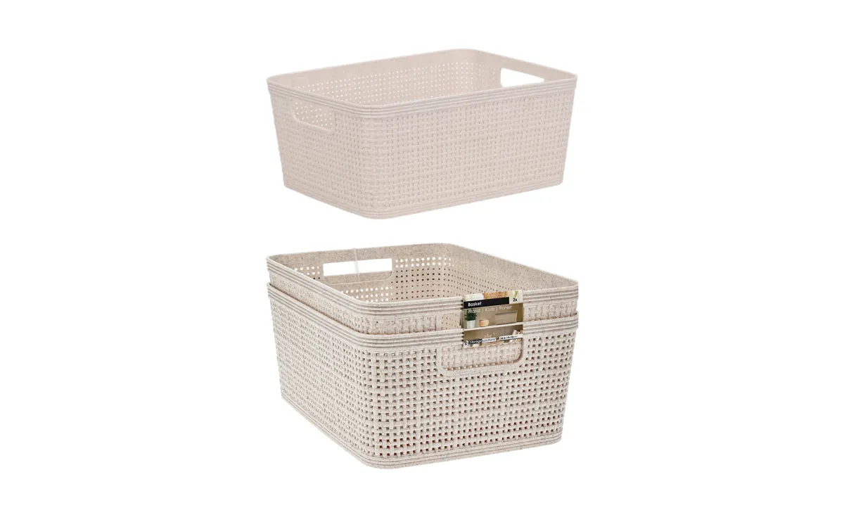 Ukrasna korpa Sand set 2kom 24x19x10cm bež