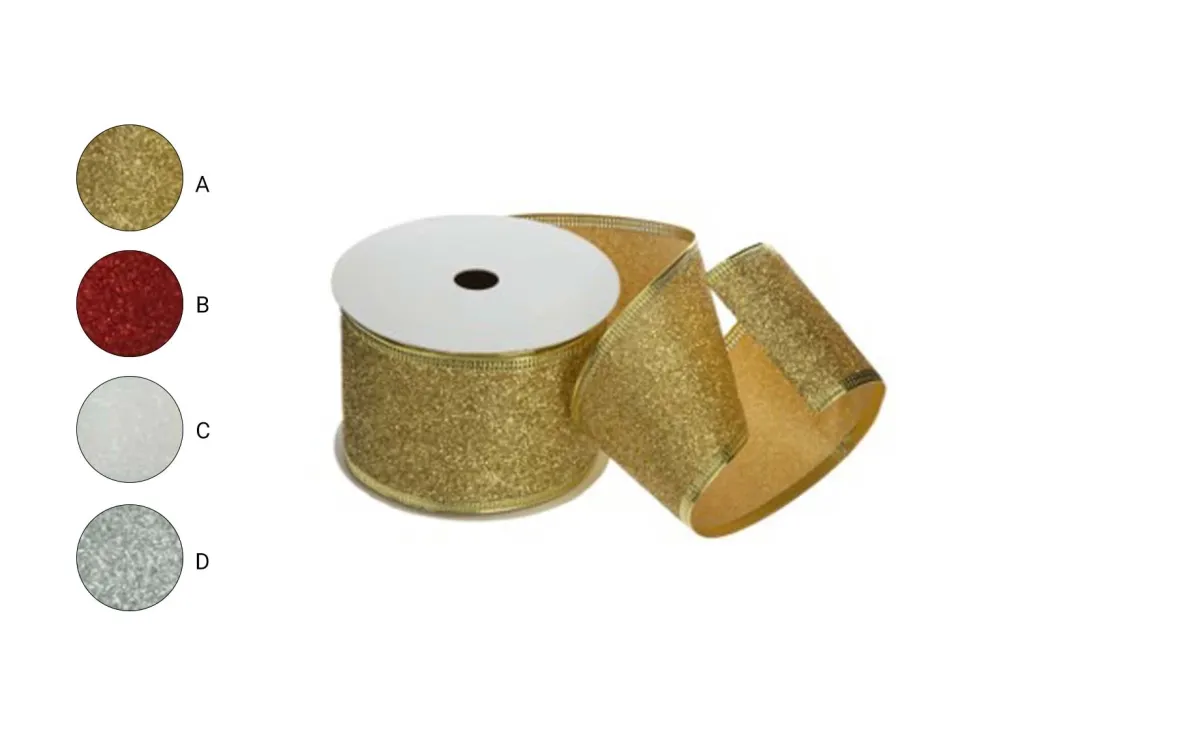 Ukrasna traka glitery 5x300 cm sort 4