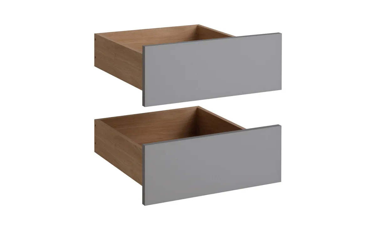 Ultra set 2/1 spoljašnjih fioka 45x40x19 cm hrast/sivi