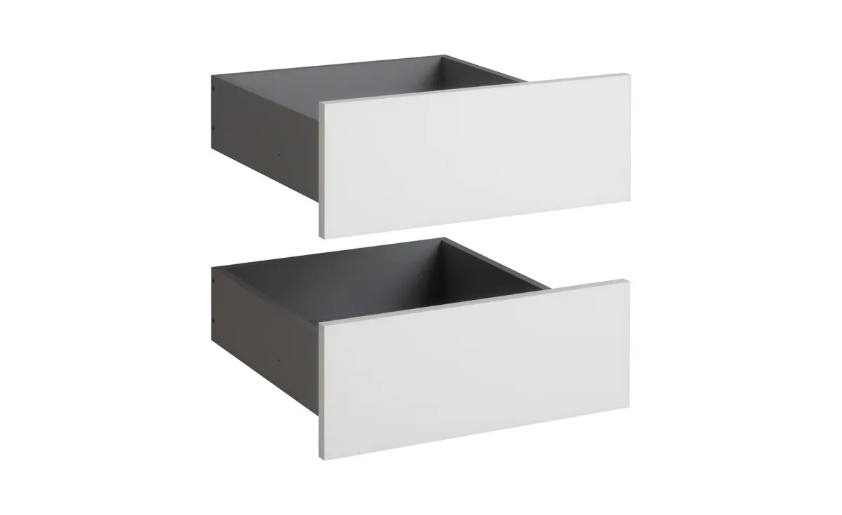 Ultra set 2/1 spoljašnjih fioka 45x40x19 cm sivo/beli