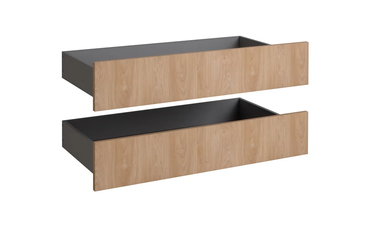 Ultra set 2/1 spoljašnjih fioka 91x45x19 cm sivo/hrast
