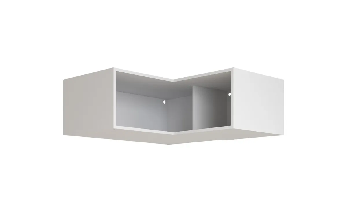 Ultra ugaona struktura nadogradnje desna 109x109x38 cm bela