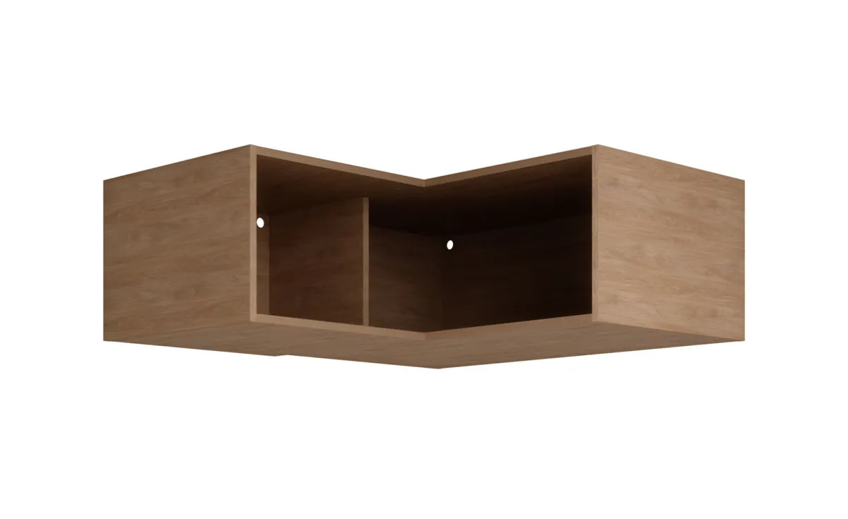 Ultra ugaona struktura nadogradnje leva 109x109x38 cm hrast