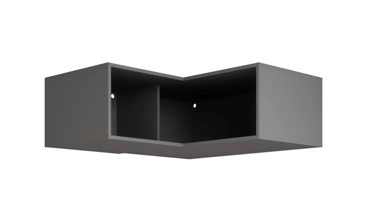 Ultra ugaona struktura nadogradnje leva 109x109x38 cm siva