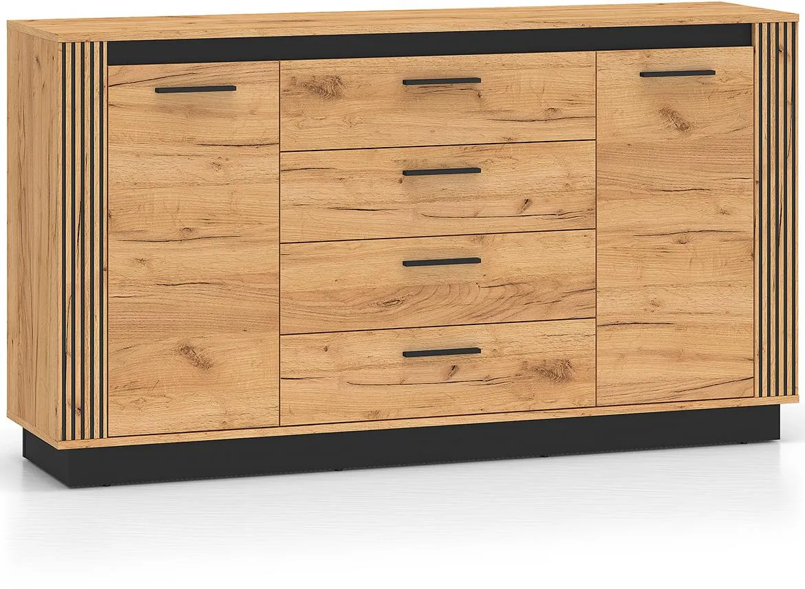 Urso 06 komoda 160x40x90 cm hrast/crna