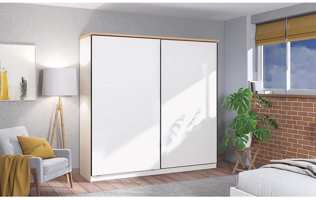 Valencia garderober 219.8x63.4x214 cm bela