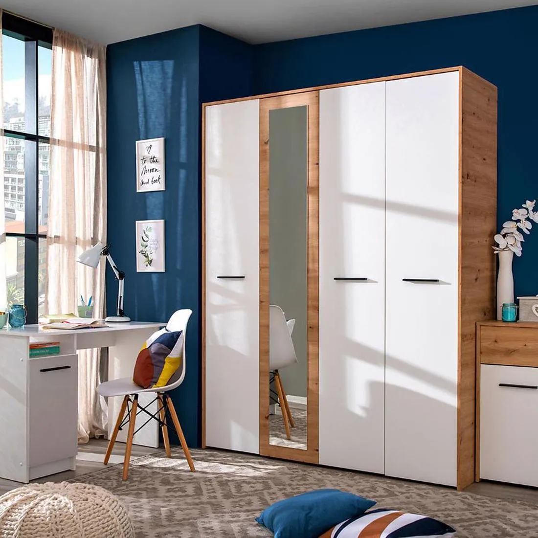 Varadero garderober 157.5x53x203.5 cm bela