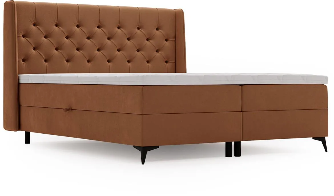 Vega 56 boxspring krevet 192x213x118 cm braon