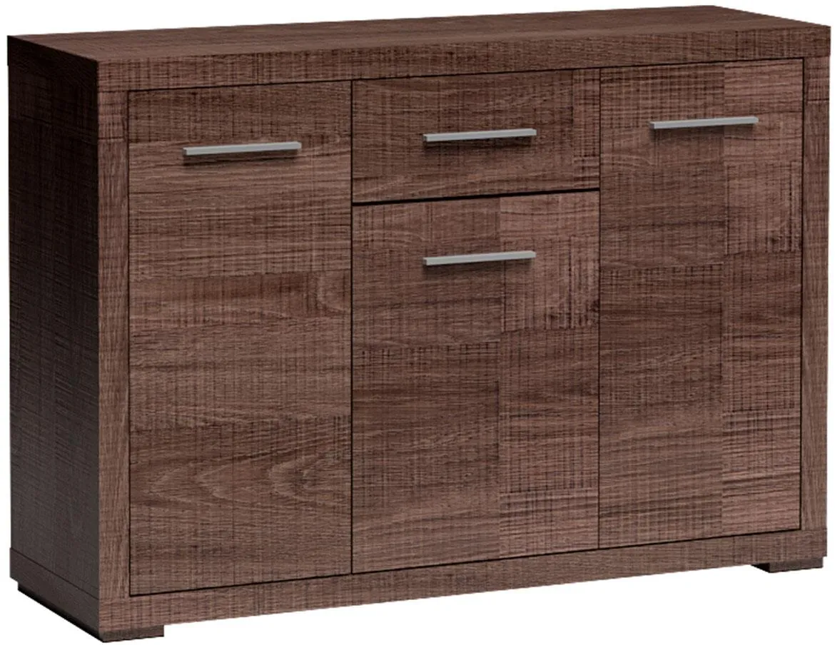 Vegas v6 komoda 2+1 vrata+1 fioka 127,5x40,5x91 cm tamni hrast