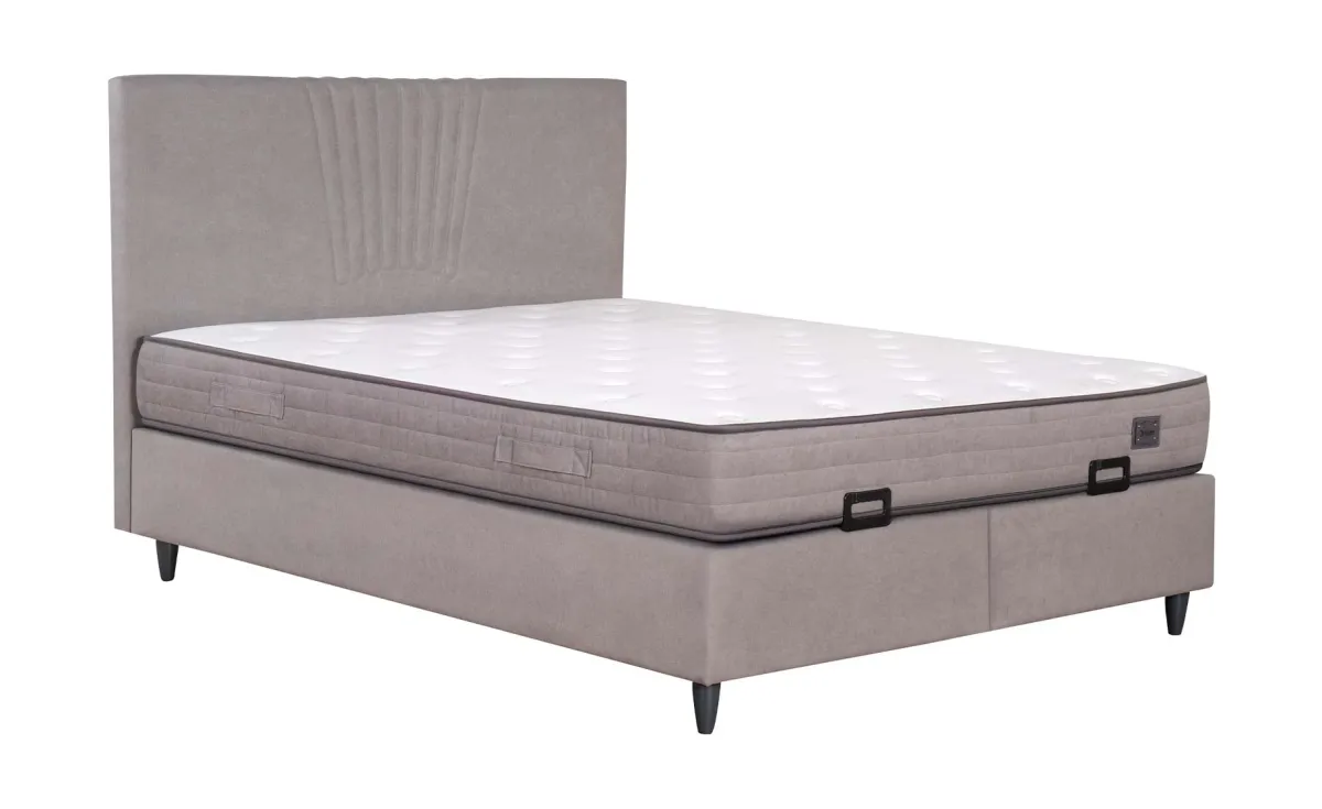 Venti boxspring krevet 142x199x111 cm sivi