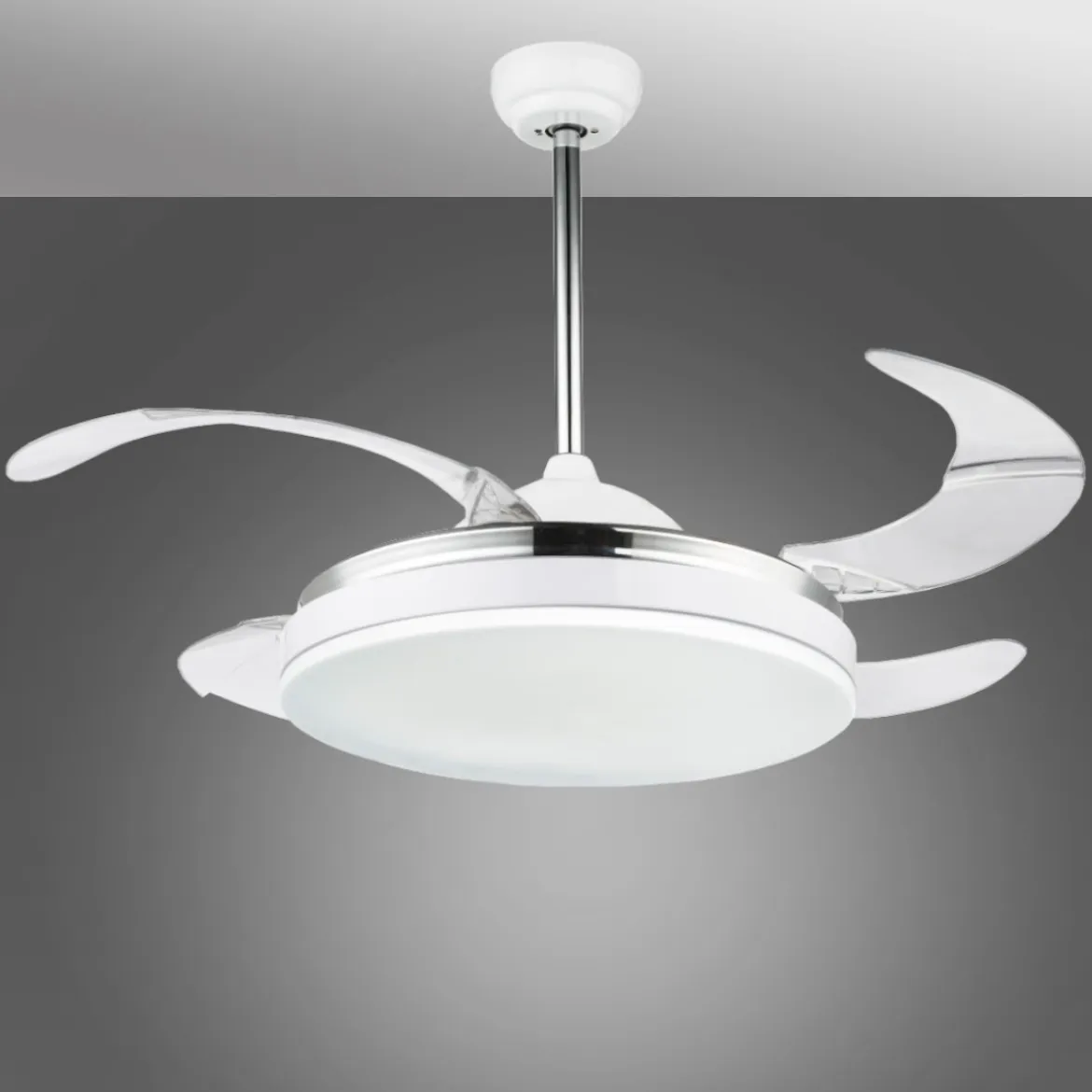 Ventilator sa lampom Conty LED beli