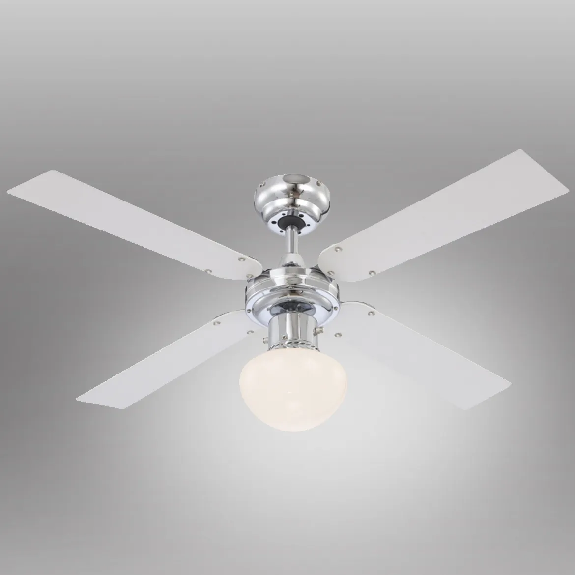 Ventilator sa svetlom Zoe sivi