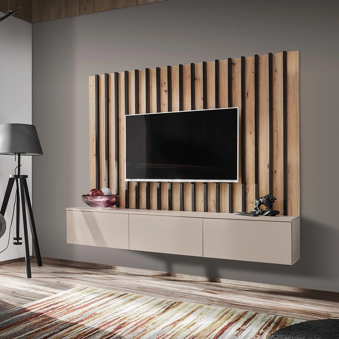 Verti Ii Cas Vt 2 regal 180x35x148 kašmir bež/artisan hrast