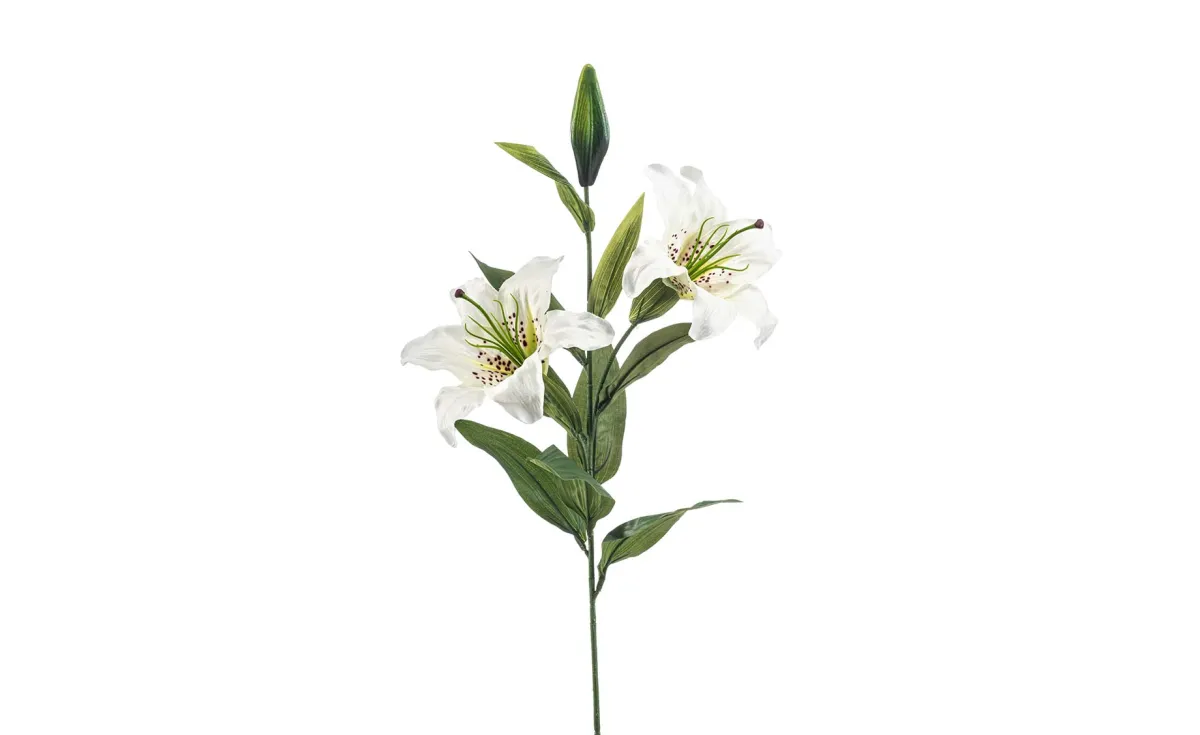 Veštačka biljka lily 85cm bela
