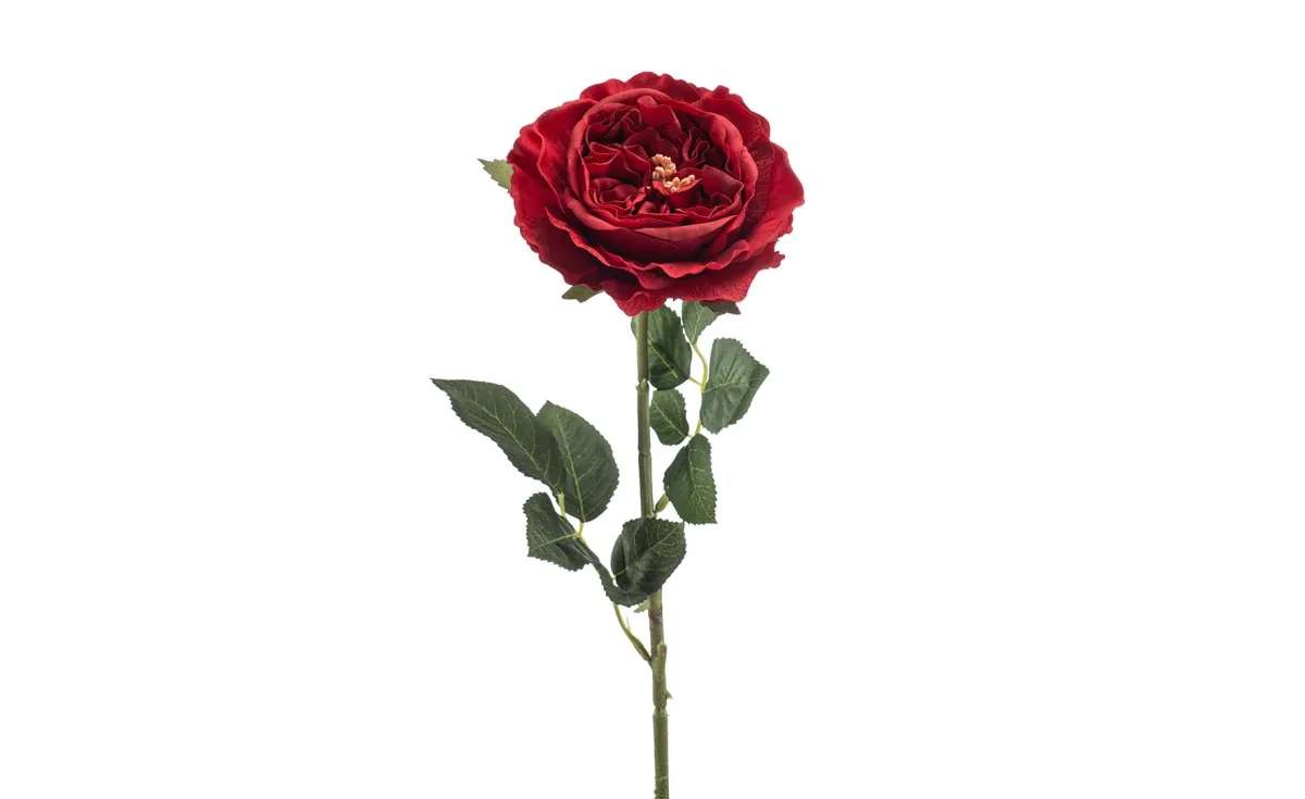 Veštačka biljka rose 62cm crvena