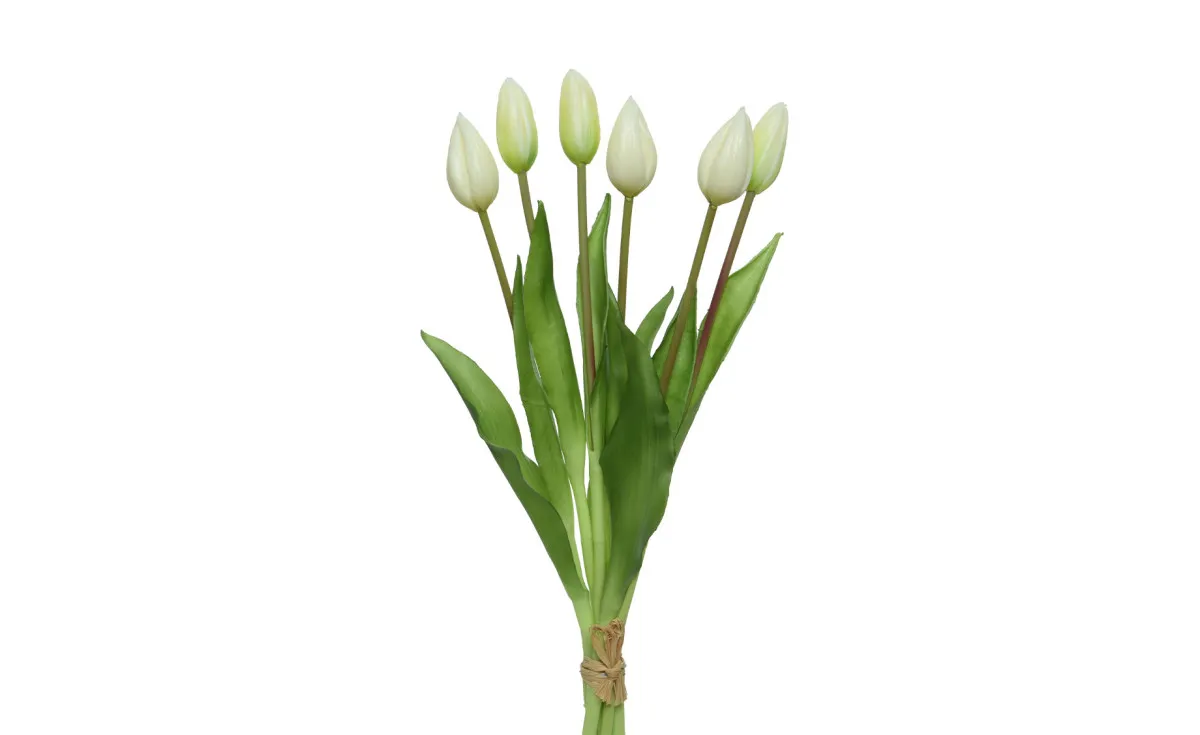 Veštačko cveće Tulips  40cm bela