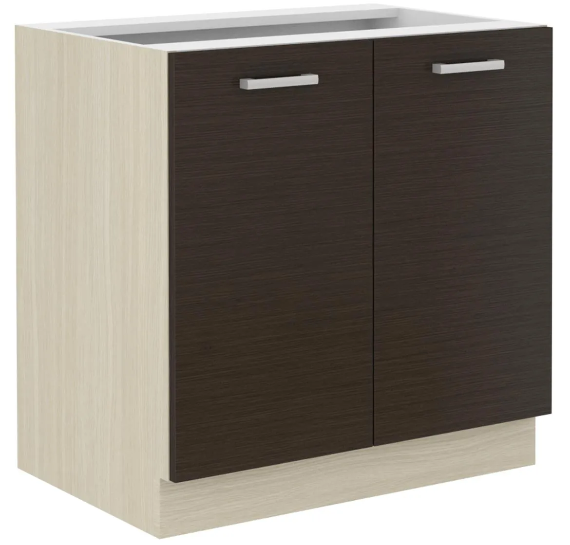 Victoria kuhinjski element 80ZL 2F BB 80x52x82cm tamni natur/svetli natur
