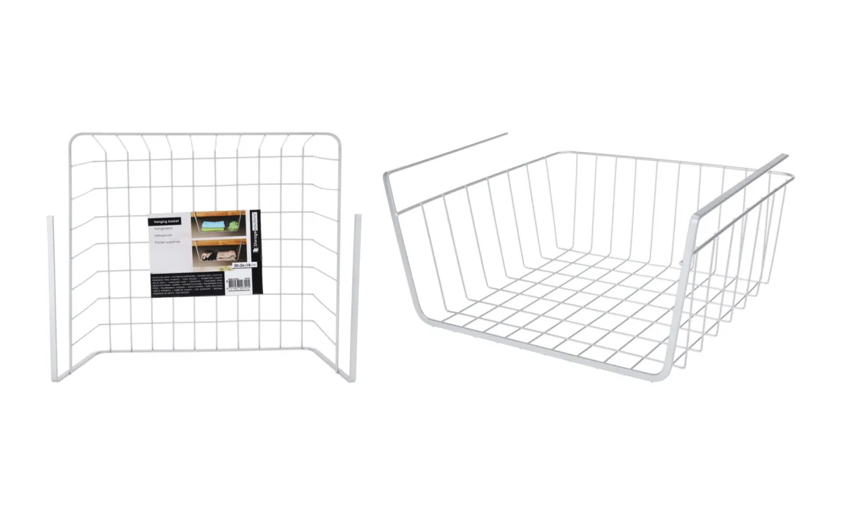 Viseća korpa za odlaganje Lory 30x25,5x14cm bela