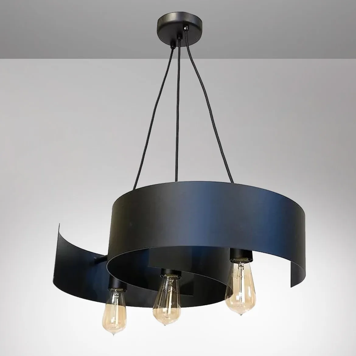 Viseća lampa Twist crna