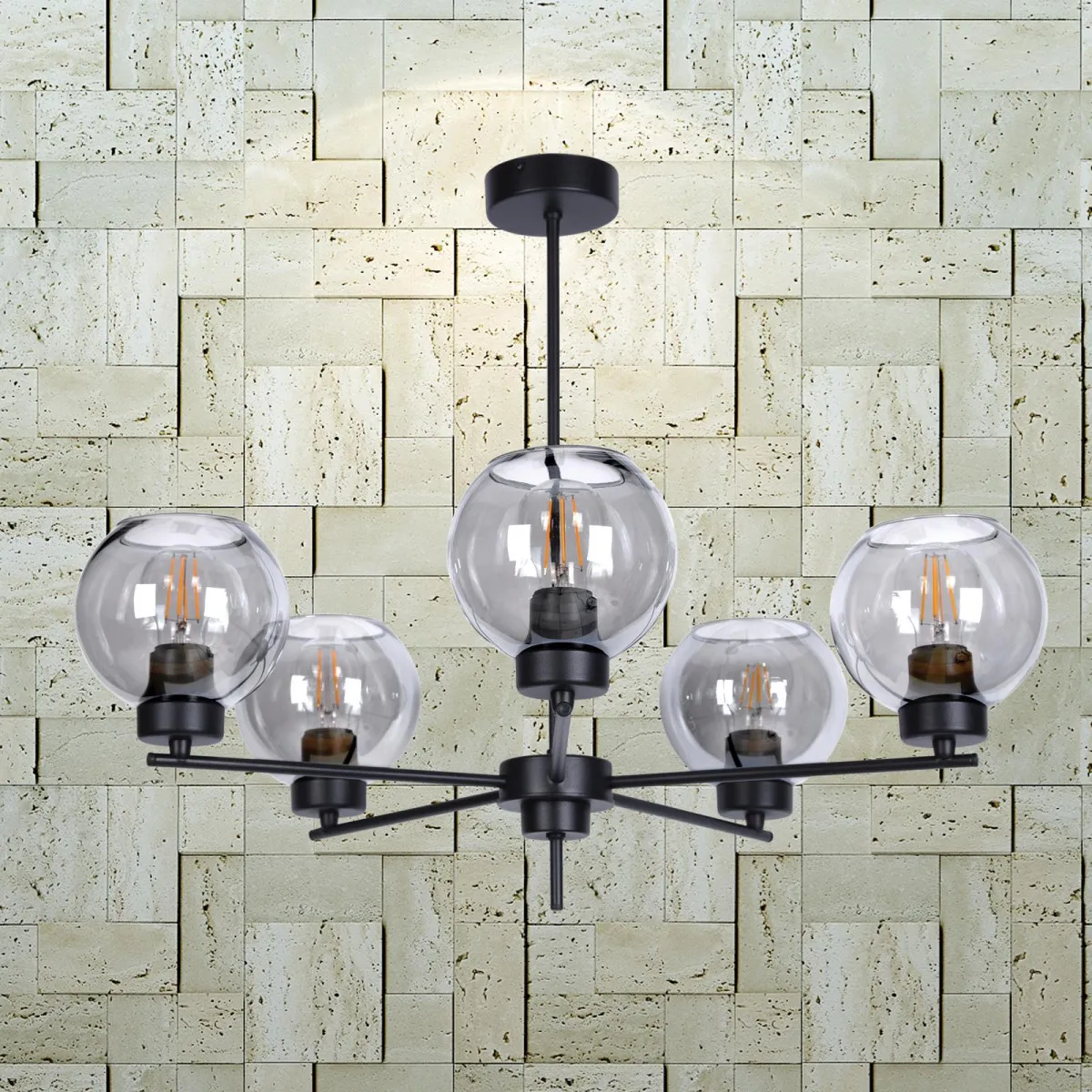 Viseca lampa Aldar 5 crna