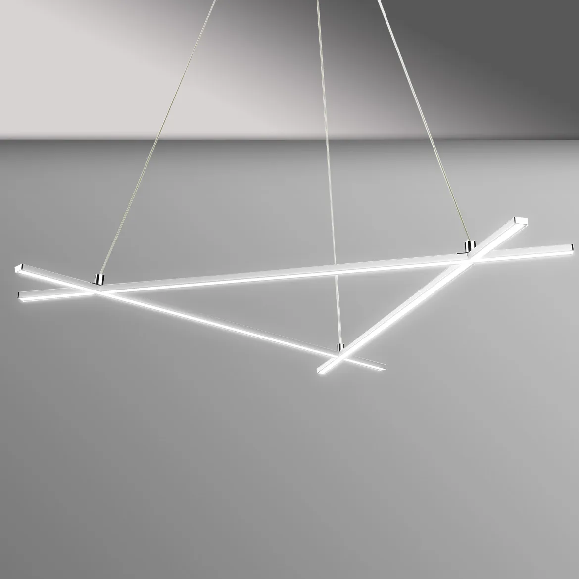 Viseca lampa Andros LED srebrna