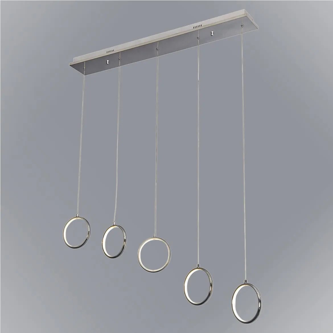 Viseca lampa Anello LED 5 srebrna