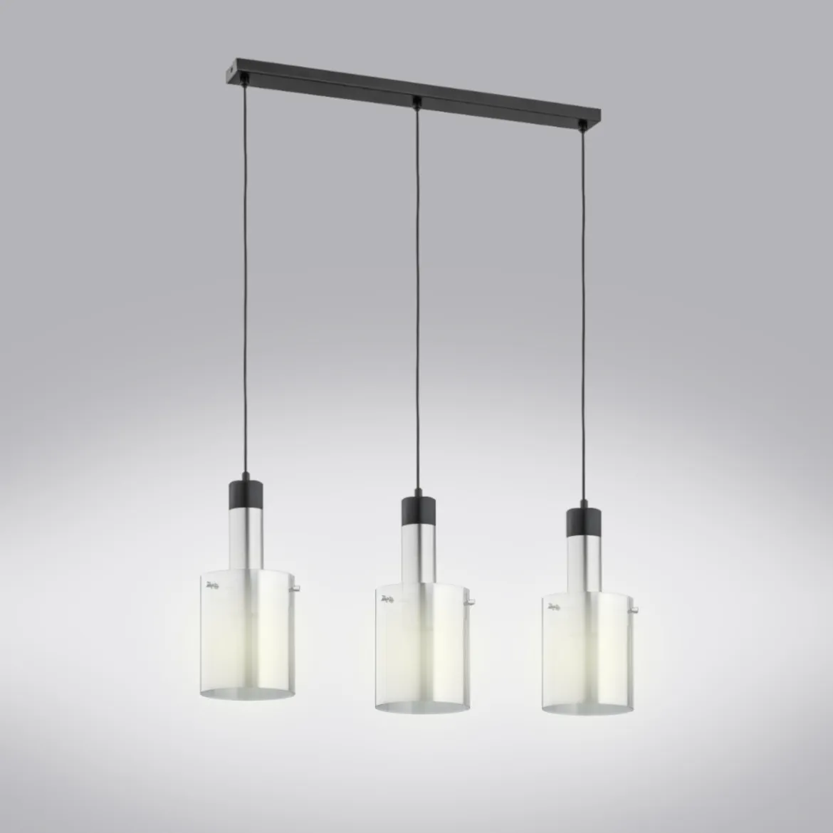 Viseca lampa Bella srebrna