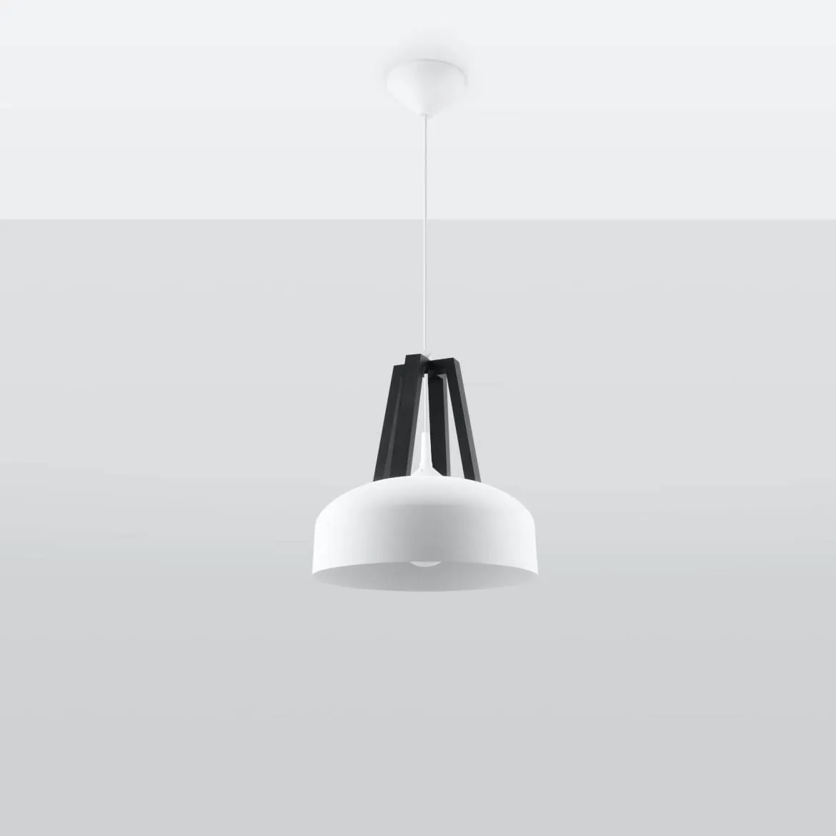Viseca lampa Casco crno bela