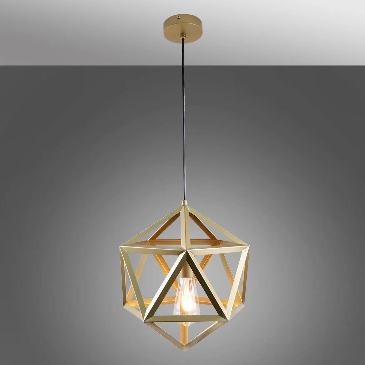 Viseca lampa Denmark zlatna