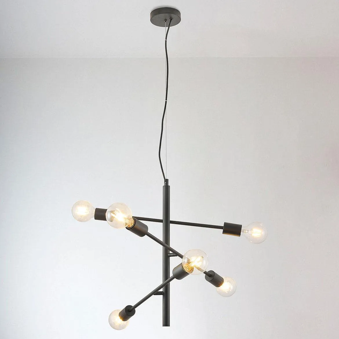 Viseca lampa Devon 6 crna