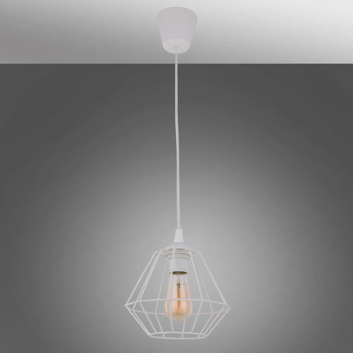 Viseca lampa Diamond 1 20x110cm bela