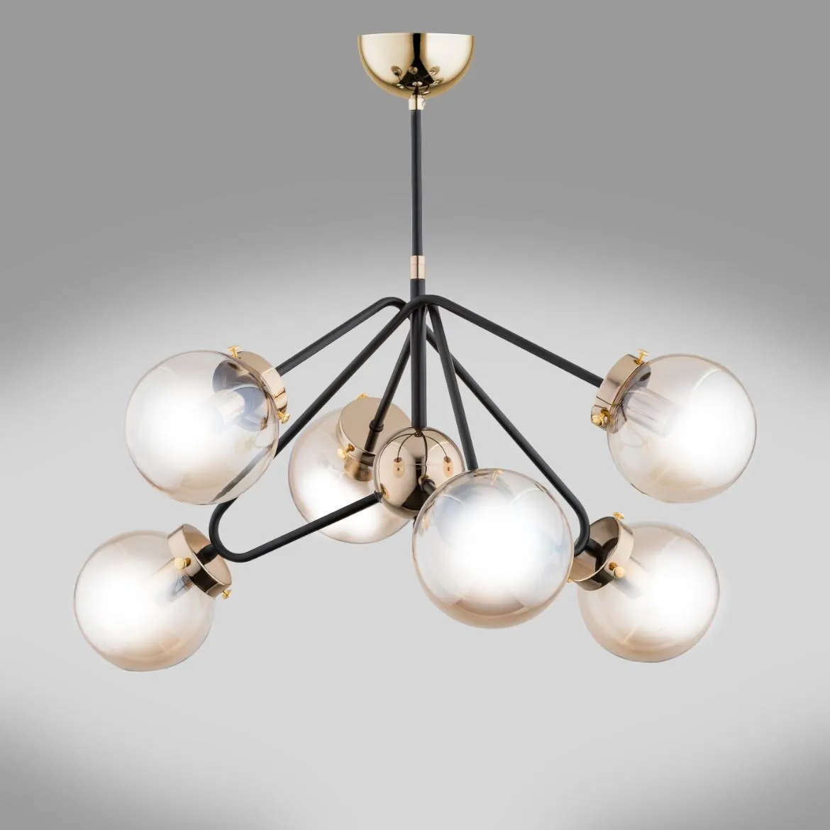 Viseca lampa Elba zlatna