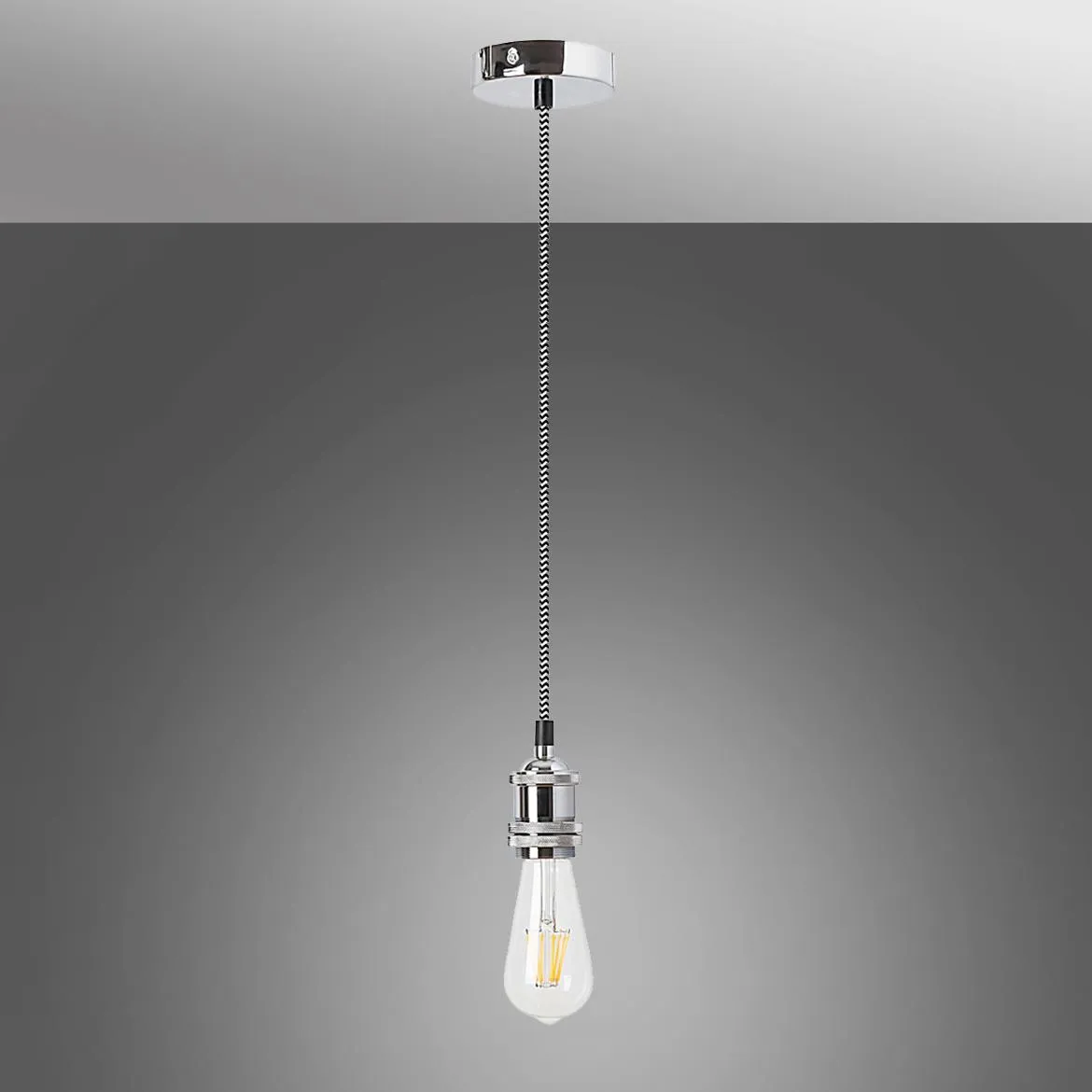 Viseca lampa Fixy braid srebrna