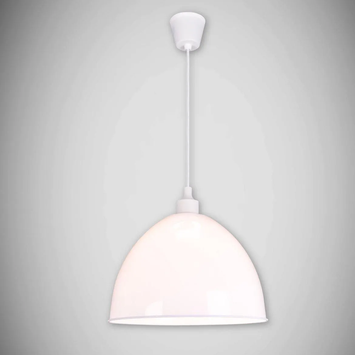Viseca lampa Inka 30cm bela