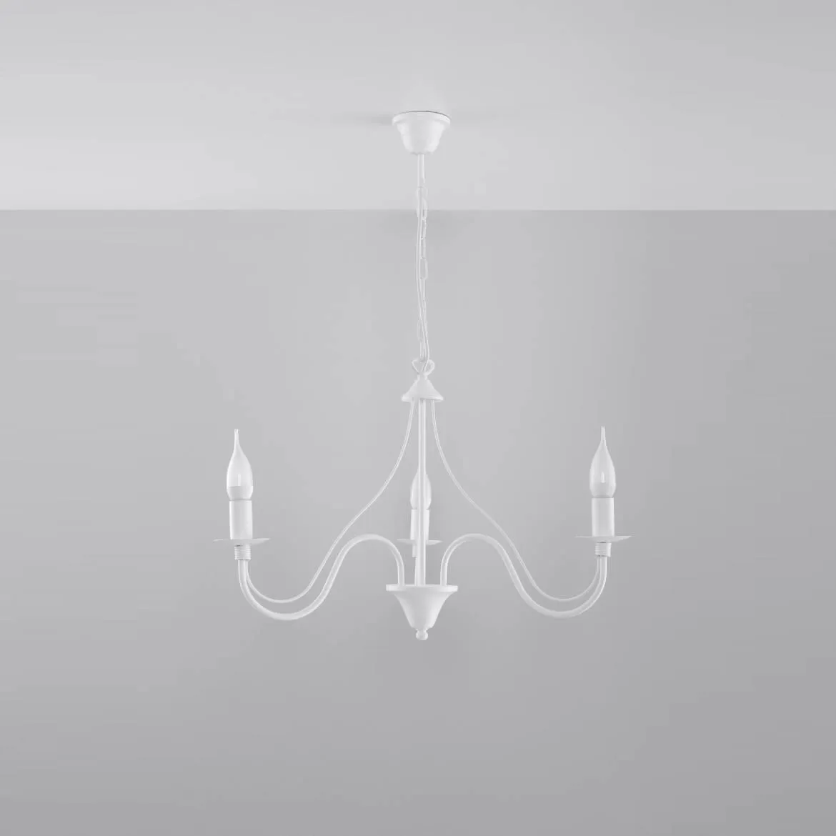 Viseca lampa Minerva 3 bela