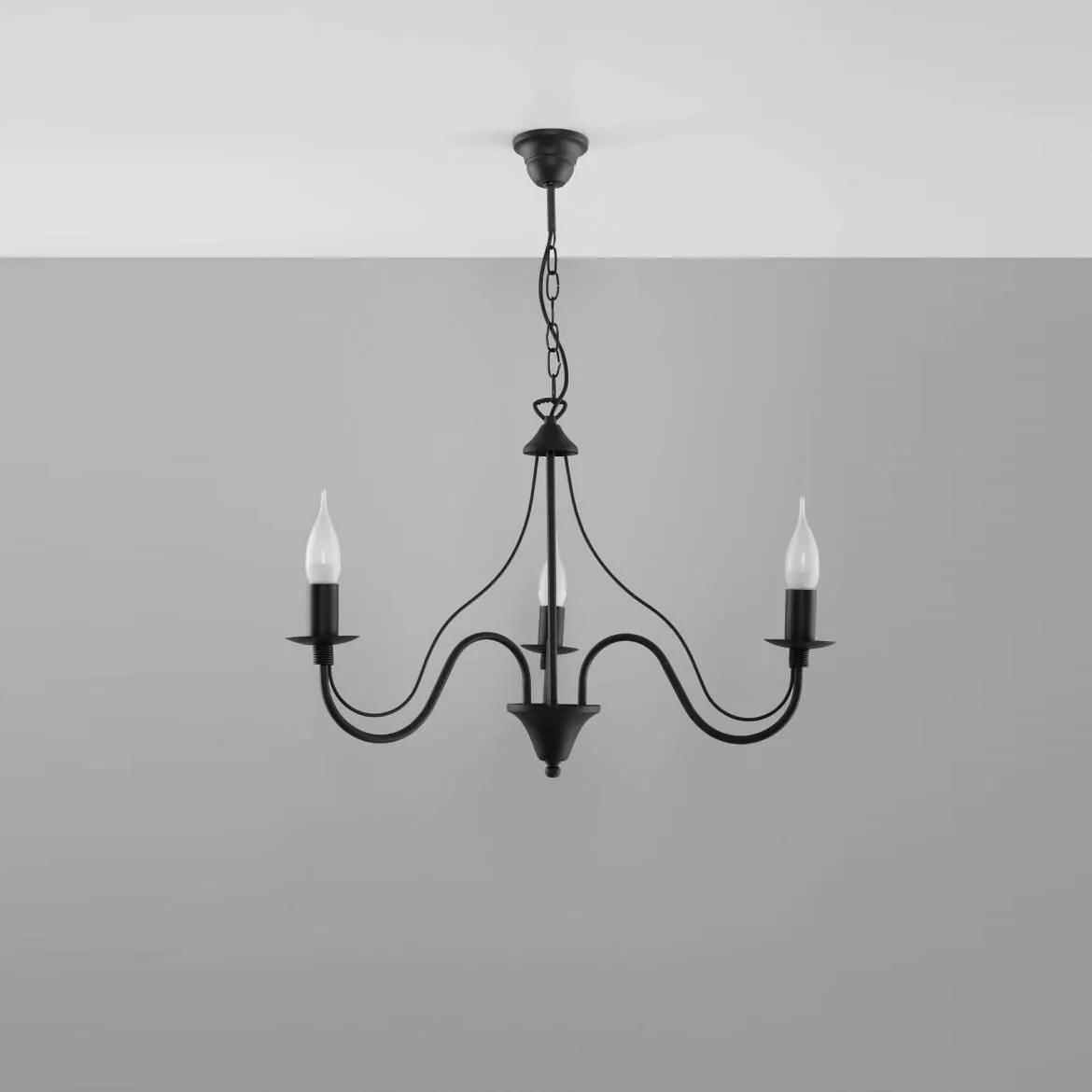 Viseca lampa Minerva 3 crna
