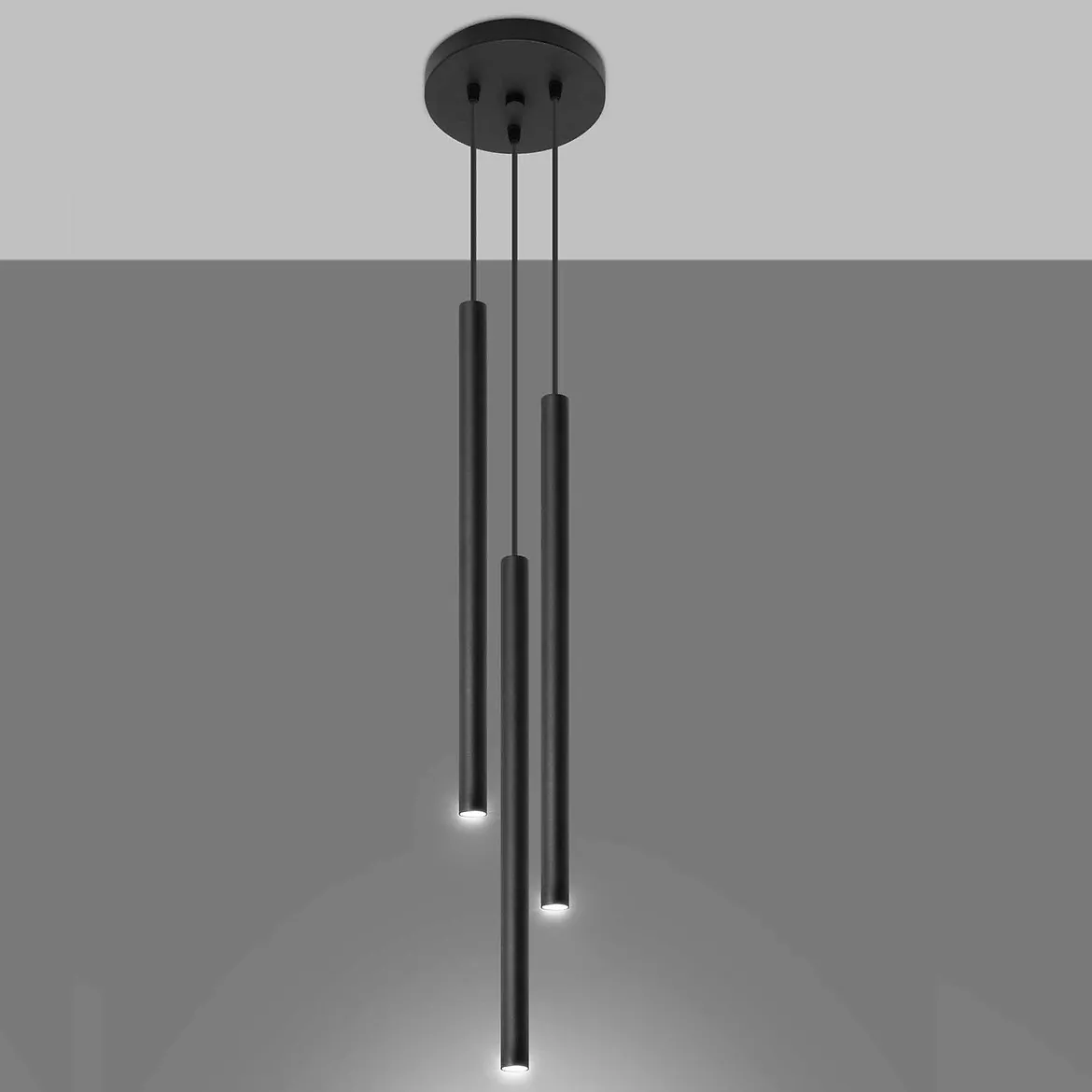 Viseca lampa Padova 3 crna