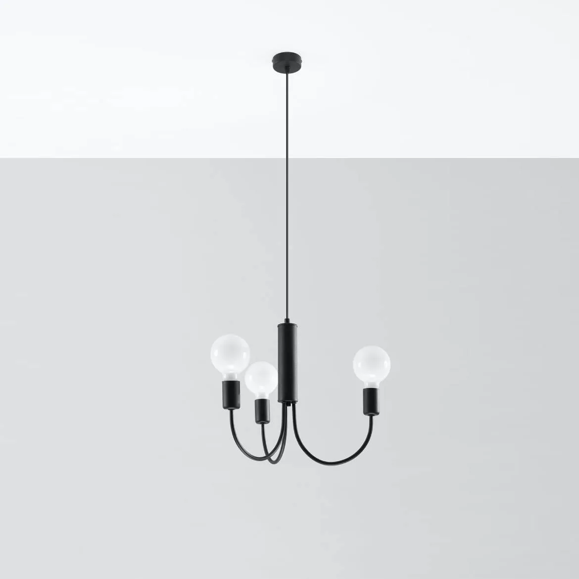 Viseca lampa Piccolo 3 crna