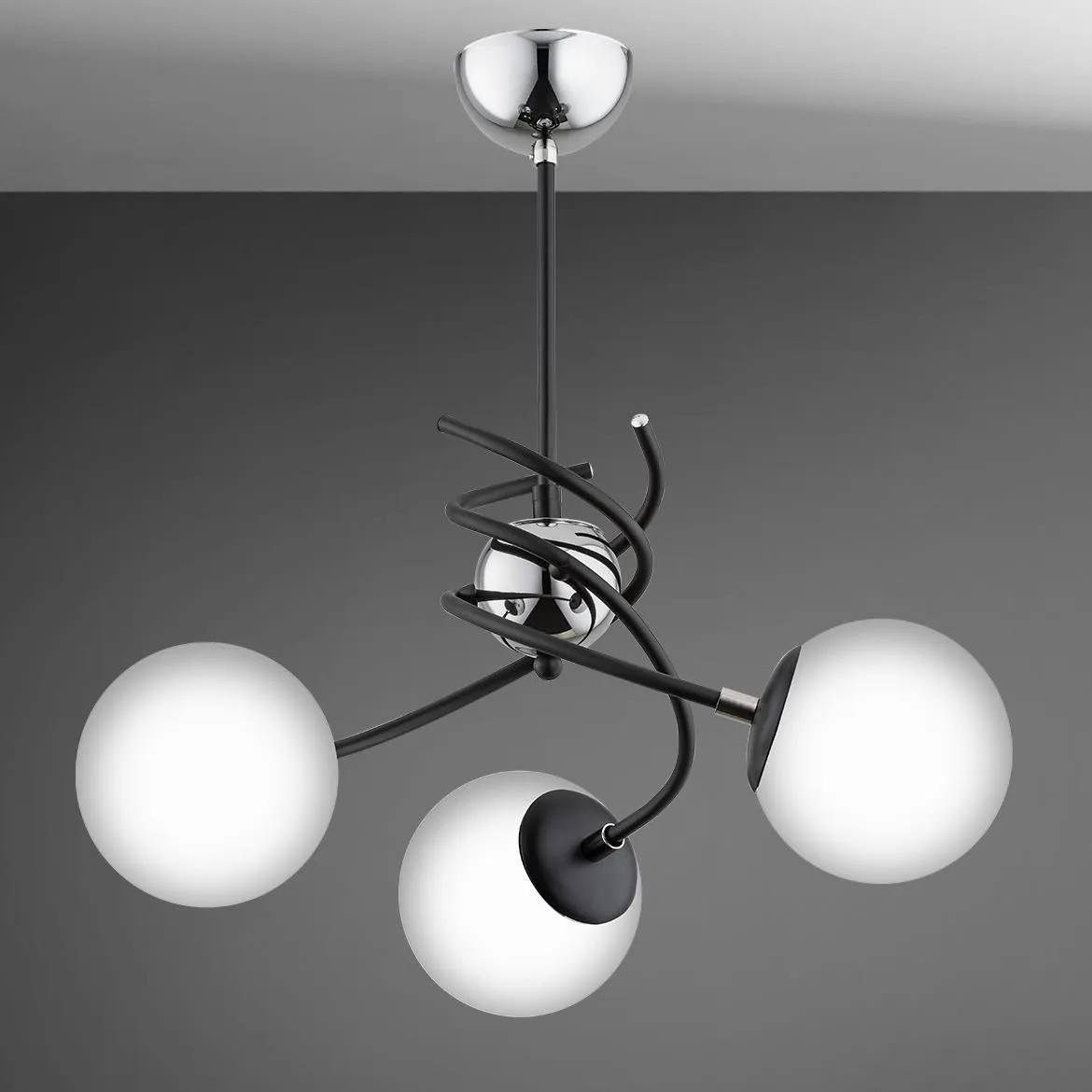 Viseca lampa Salsa 3 bela